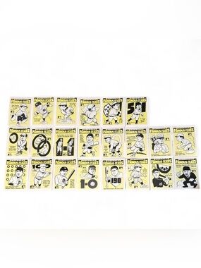 Vintage 88 Fleer Baseball’s Famous Feats 22-Card Sticker Complete Set